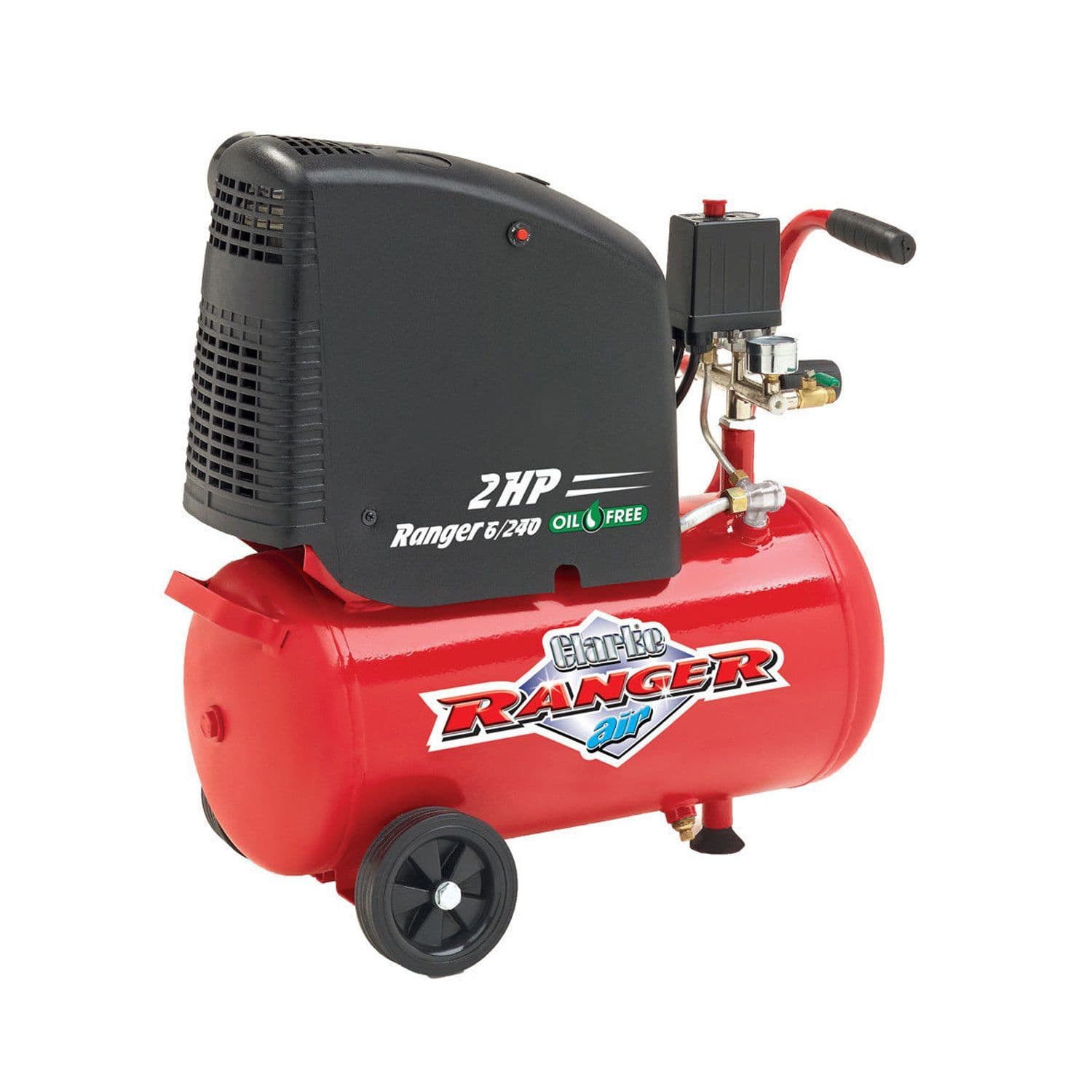 Clarke Ranger 6/240 Electric Oil Free Industrial Air Compressor 24L Receiver 7cfm 2hp 240V~50Hz