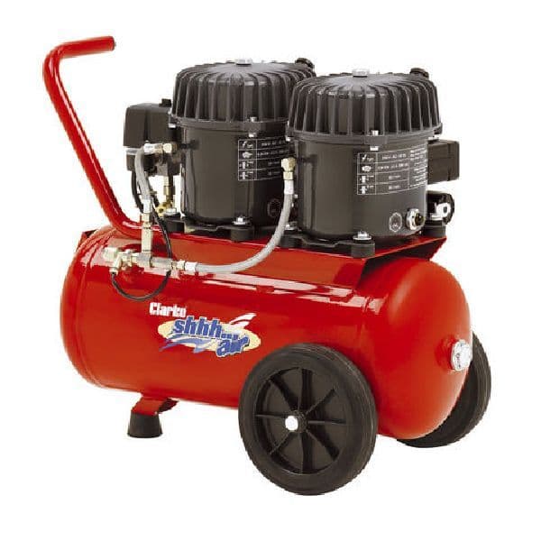 Clarke ShhhAir 100/24 Quiet Run Compressor 100 Ltrs / Min With 24 Litre Air Receiver 240V~50Hz