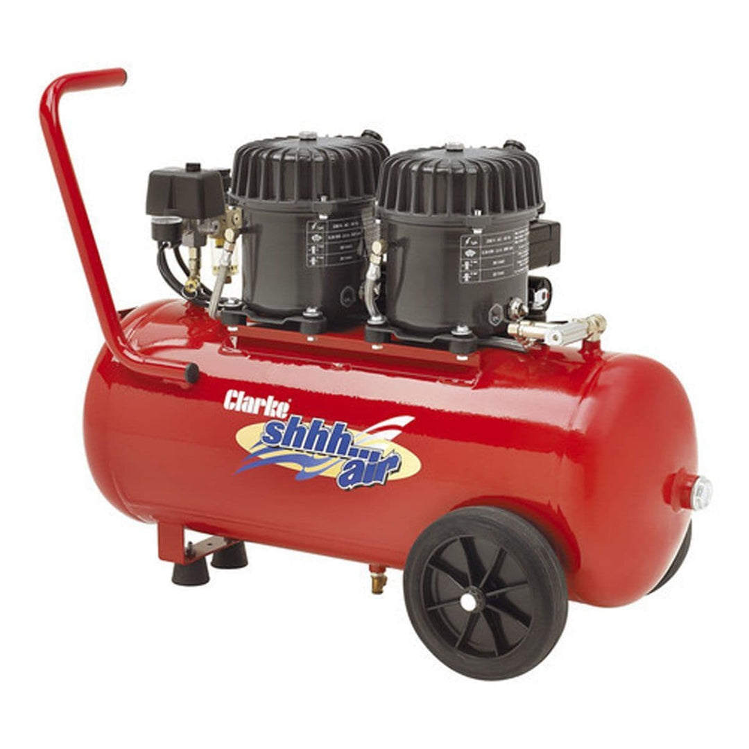 Clarke ShhhAir 100/50 Quiet Run Compressor 100 Ltrs / Min With 50 Litre Air Receiver 240V~50Hz