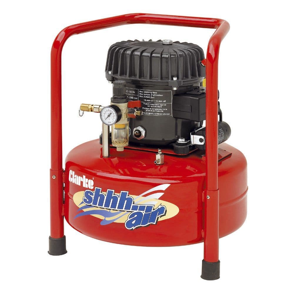 Clarke ShhhAir 50/24 Quiet Run Compressor 50 Ltrs / Min With 24 Litre Air Receiver 240V~50Hz