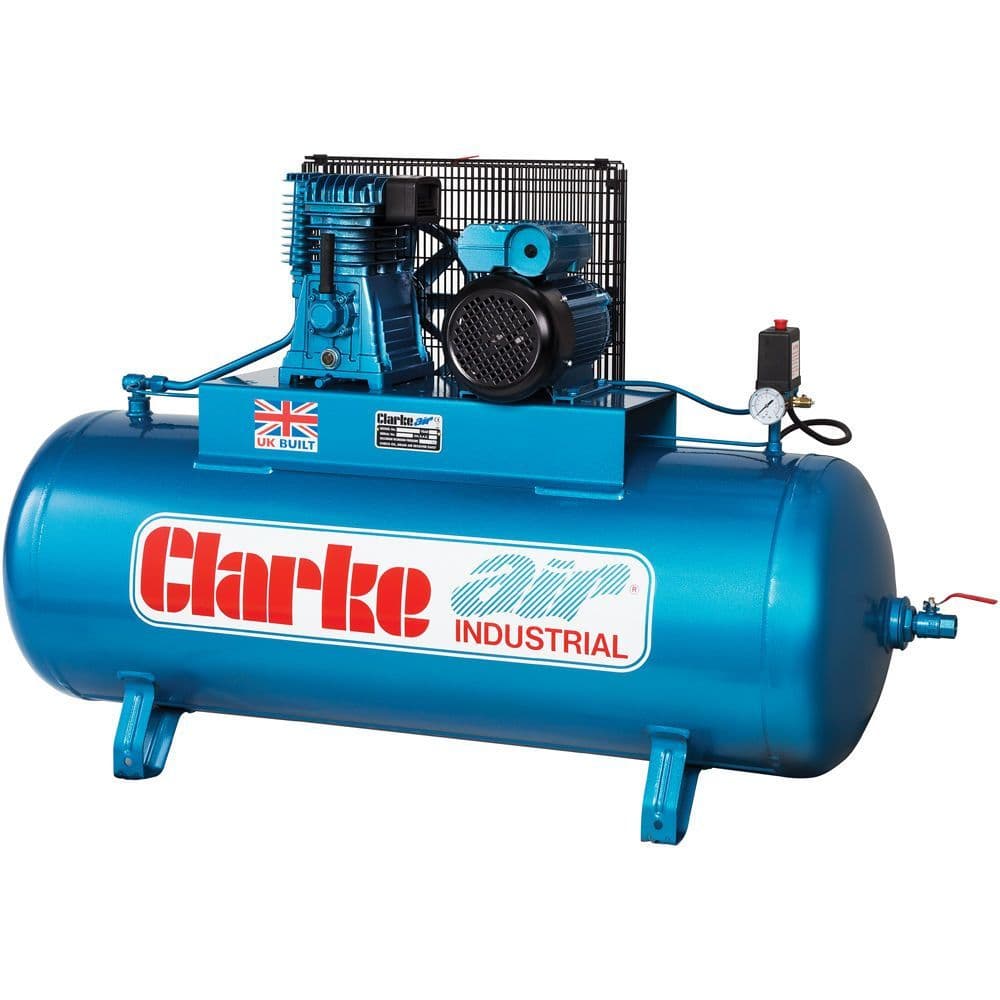 Clarke XE18/200 (OL) Industrial Air Compressor 200L 18CFM 4.0hp 145Psi, 10Bar 240V~50Hz