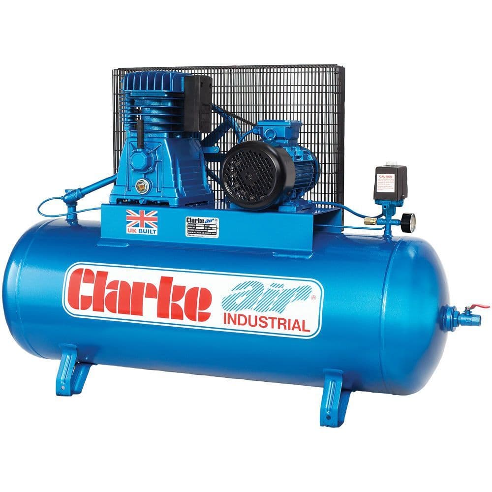 Clarke XE36C200 Industrial Air Compressor Wired In Starter 30CFM 200L ...