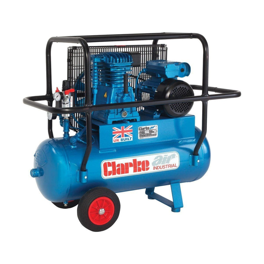 Clarke XEP15H/50 (OL) Mobile Air Compressor 50L Receiver With Cage 14CFM 3Hp 220-240V~50Hz