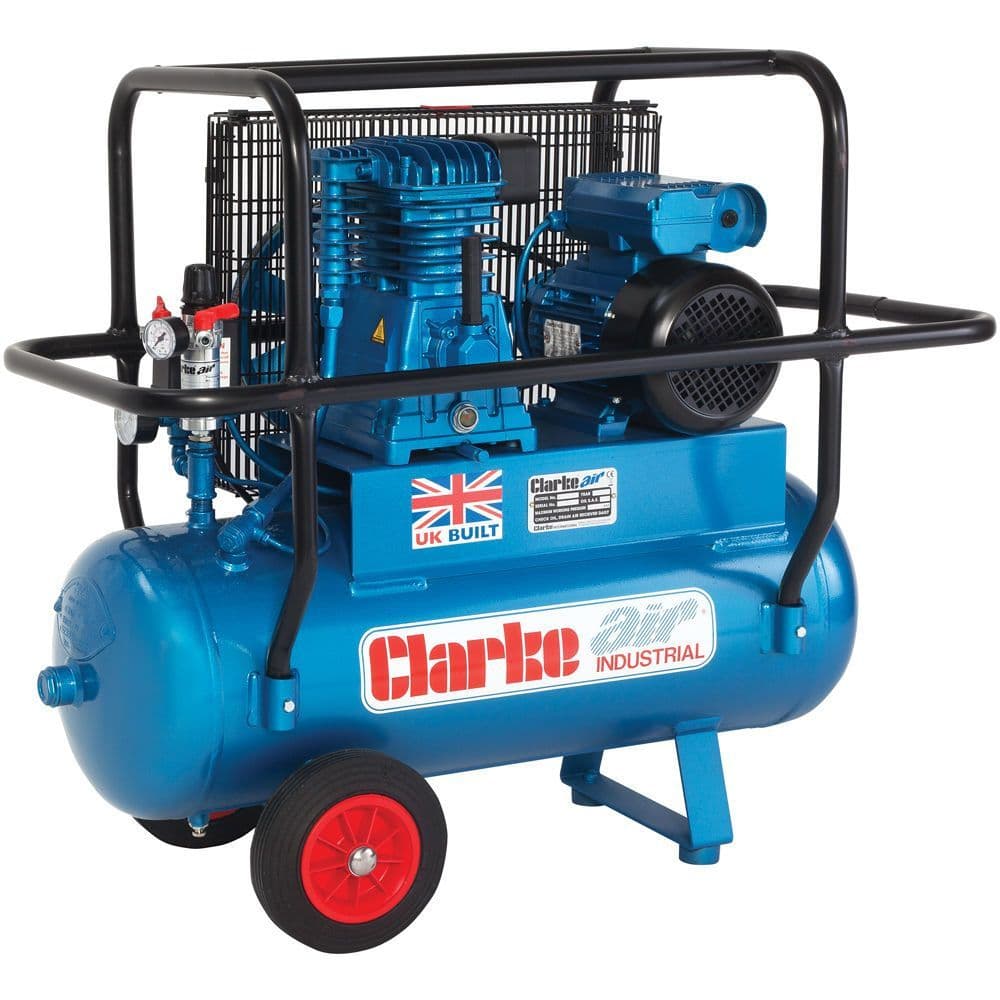 Clarke XEPVH16/50 (OL) Mobile Air Compressor 50L Receiver With Cage 14CFM 3Hp 110V~50Hz