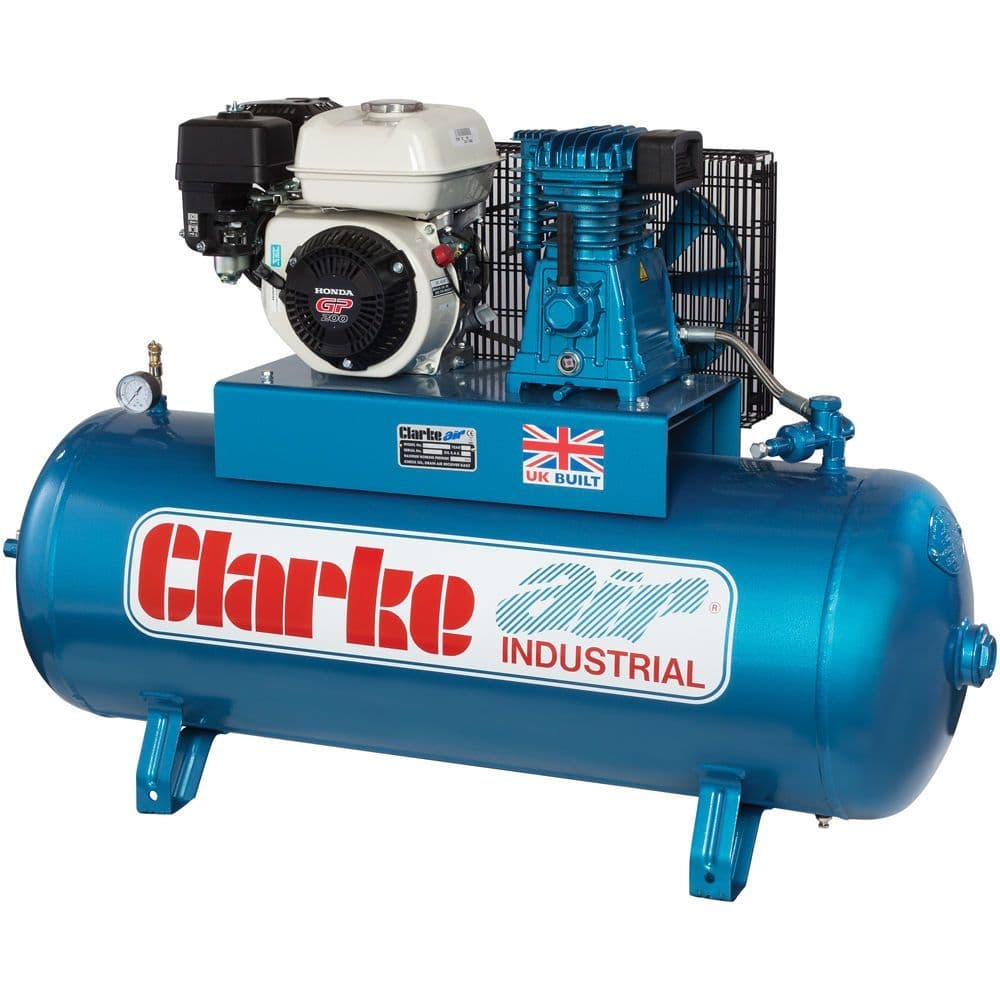 Clarke XP15/150 Honda Petrol Engine Driven Heavy Duty Air Compressor 150L 15cfm 6.5hp