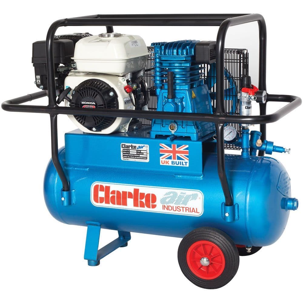 Clarke XPPH15/50 Portable Belt Driven Honda Engine Air Compressor 6.5HP 50L 7Bar