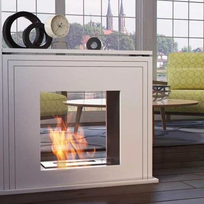 Colyton Freestanding Bio Fireplace Freestanding Bioethanol Fireplace, Ventless Ethanol Fireplace,