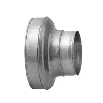 Lindab Concentric Short Pressed Reducer For Circular Spiral Ducting 80mm To 250mm
