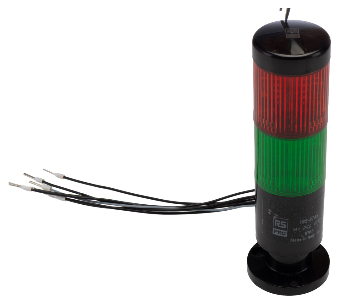 TieDex UK Green, Red Signal Tower No Sounder Component, 2 Lights 24V ac/dc Screw