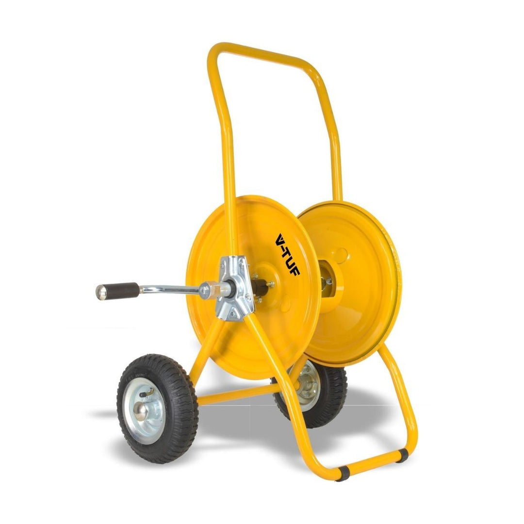 V-TUF V3.1250 Manual Wind Hose Reel Trolley Holds 50m of 1/2" Hose for Easy Storage and Mobility