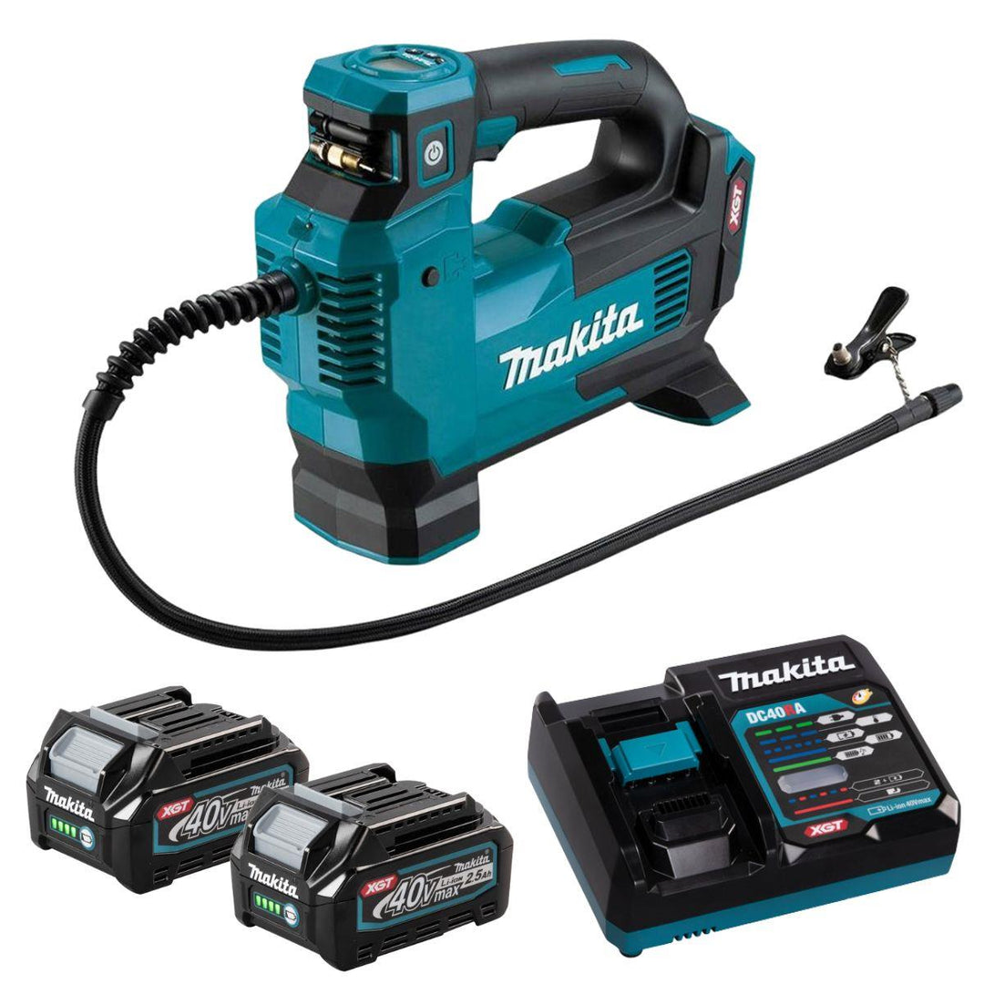 Makita MP001GZ 40V Tyre Inflator with 2 x 2.5Ah Battery & Charger