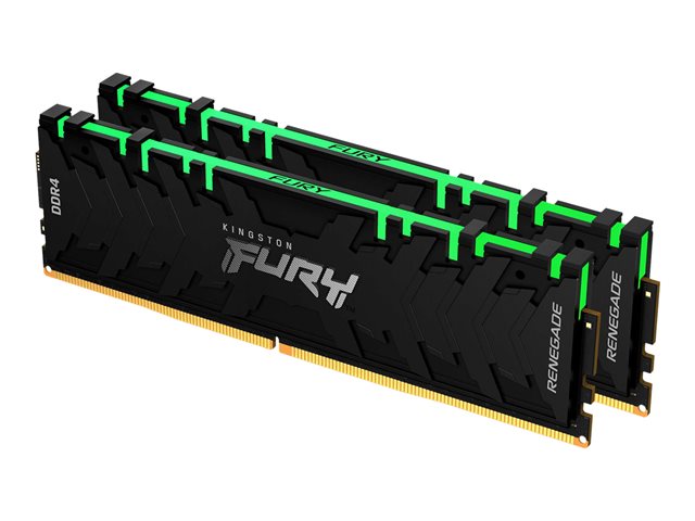 TieDex UK Kingston FURY Renegade RGB - DDR4 - kit - 16 GB: 2 x 8 GB - DIMM 288-pin - 3600 MHz / PC4-28800 - unbuffered