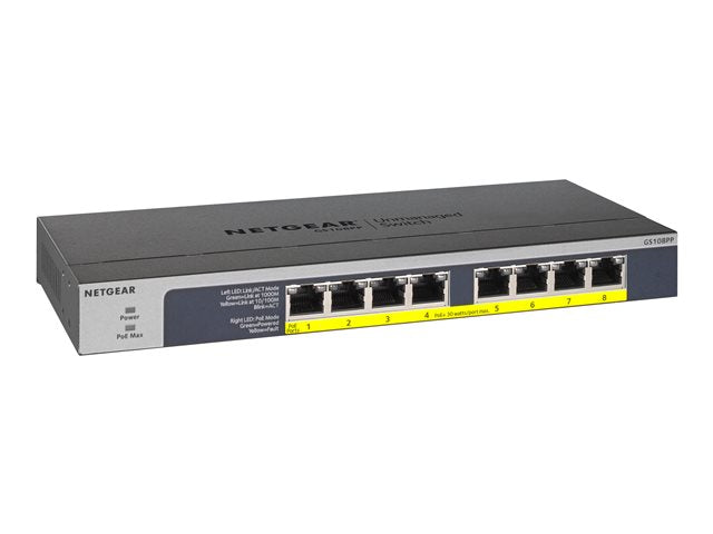 TieDex UK NETGEAR GS108PP - switch - 8 ports - rack-mountable