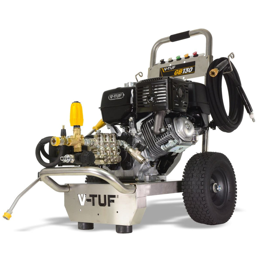 V-TUF GB130 15L/min Industrial 13HP Gearbox Driven Honda Petrol Pressure Washer 3630psi &amp; 250Bar