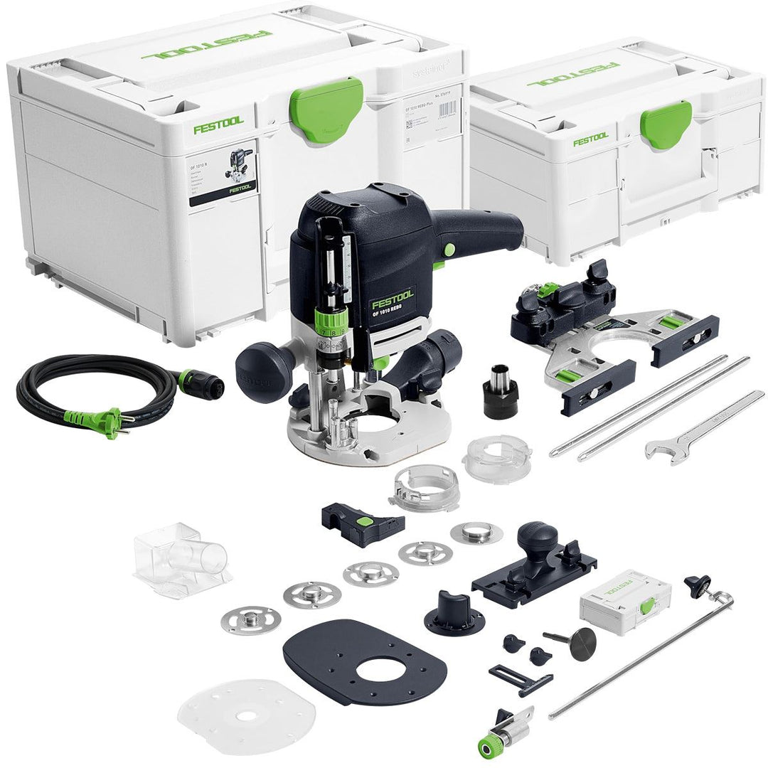 Festool OF 1010 REBQ-Plus 230V GB Router Cutter - 578004 With Router Accessories Set 578046