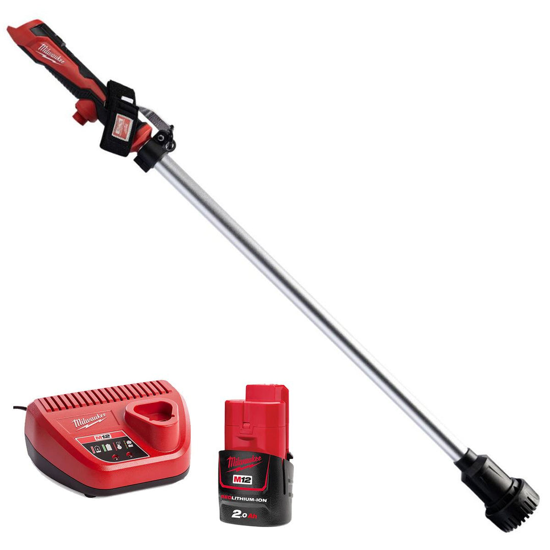 Milwaukee M12BSWP-0 12V Hydropass Brushed Stick Water Pump with 1 x 2.5Ah Battery & Charger