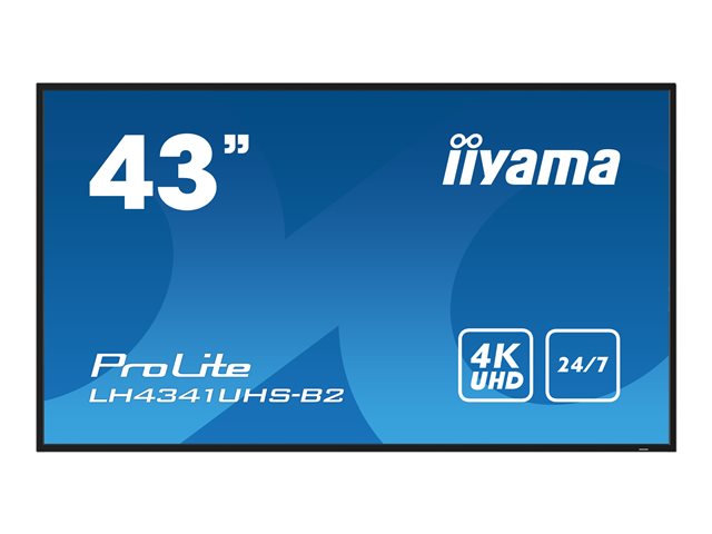 TieDex UK iiyama ProLite LH4341UHS-B2 43" Class (42.5" viewable) LED-backlit LCD display - 4K - for digital signage