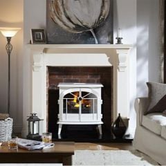 Dimplex Meribel Optimyst Freestanding Electric Stove Fire - Cream - MRB20