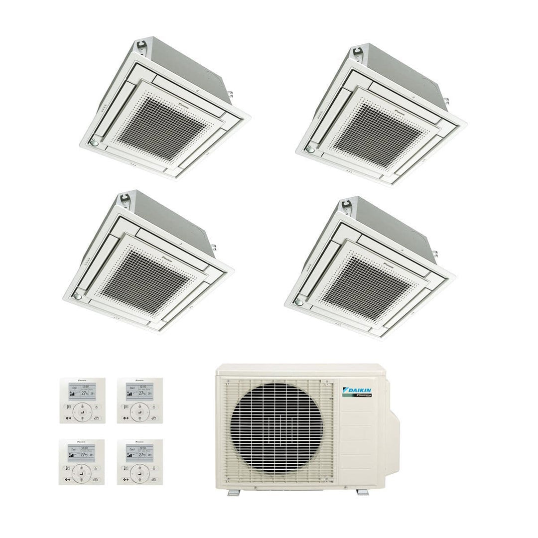 Daikin Air conditioning Multi 4MXS68F Heat Pump Inverter 4 x FFQ35C Cassette (3.5Kw/12000 Btu) A++ 240V~50Hz
