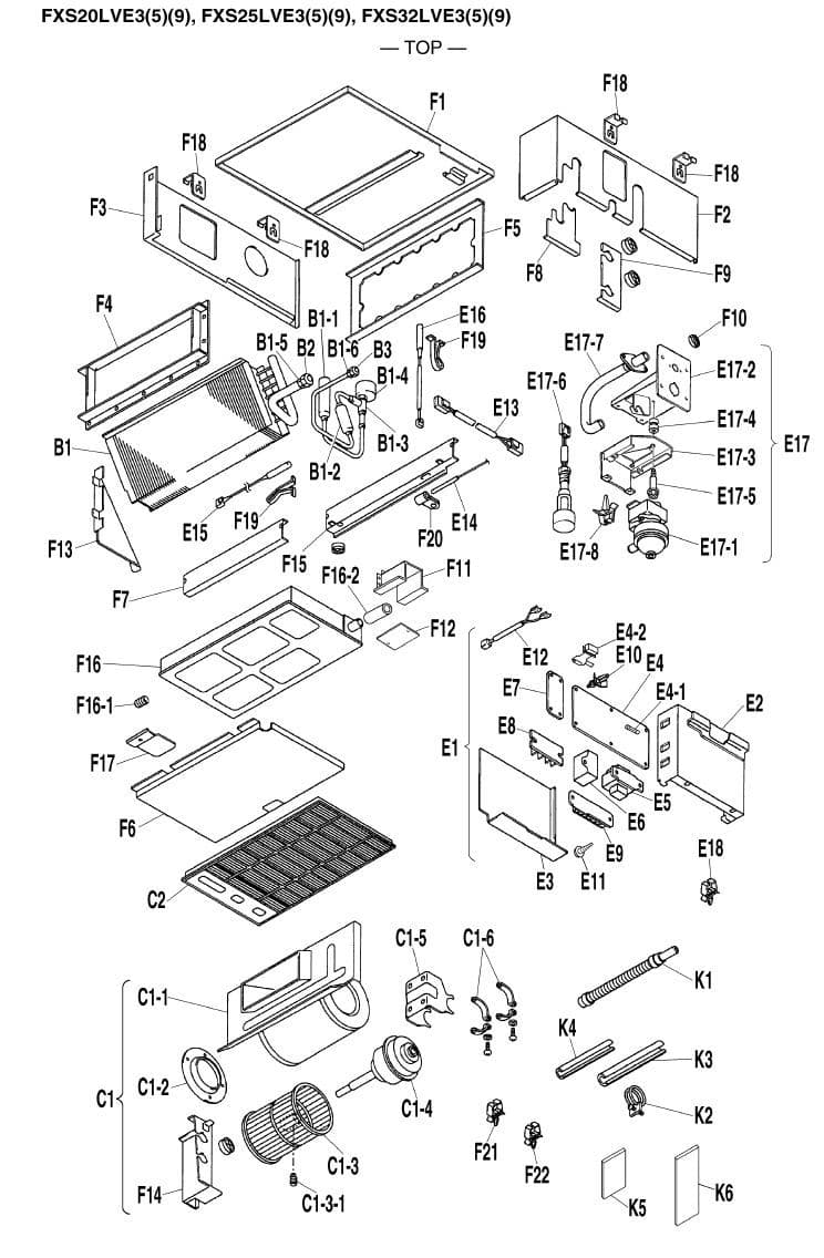 Daikin Air Conditioning Spare Part 0619125 FAN ASS&