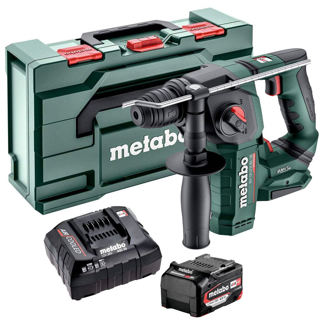 Metabo BH 18 LTX BL 16 18V Brushless SDS+ Rotary Hammer with 1 x 4.0Ah Battery Charger & Metabox