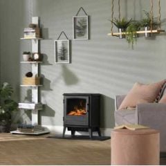 Dimplex Bari Freestanding Optiflame Electric Stove Fire - Black - BAR20