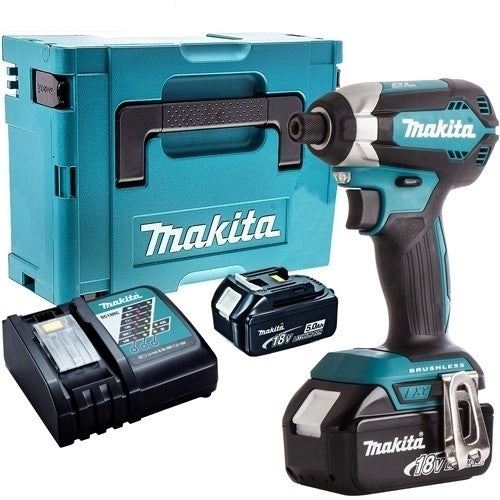 Makita DTD153Z 18V LXT Brushless Impact Driver with 2 x 5.0Ah Batteries &amp; Charger in Case