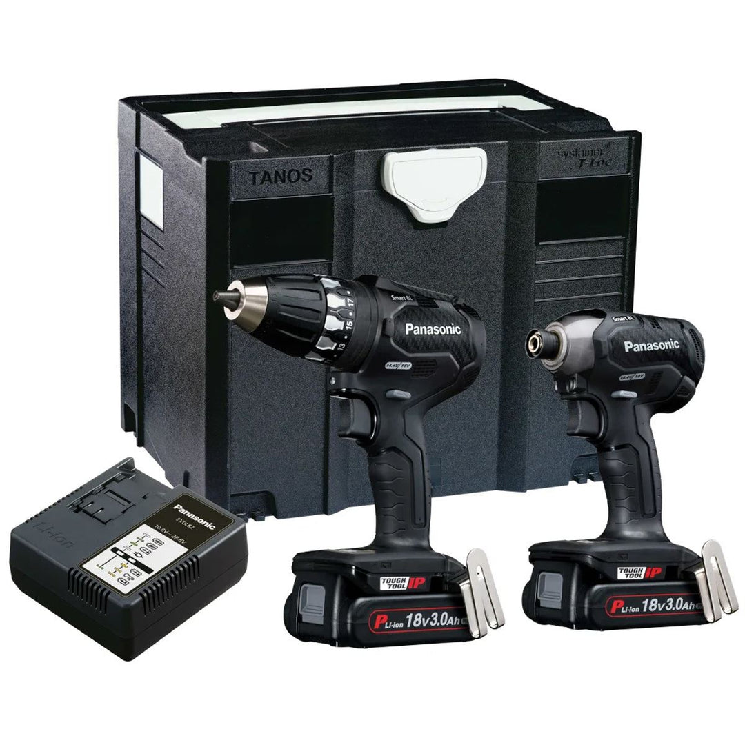 Panasonic PANC231PN EYC231PN 18V Twin Pack 2 x 3.0Ah Li-ion Batteries &amp; Charger With Case