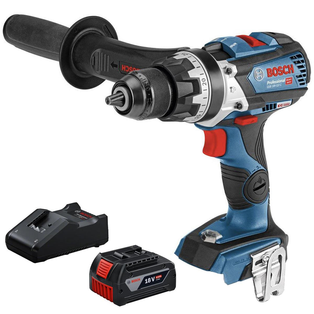 Bosch GSB 18V-110 C 18V Brushless Combi Drill with 1 x 4.0Ah Battery & Charger