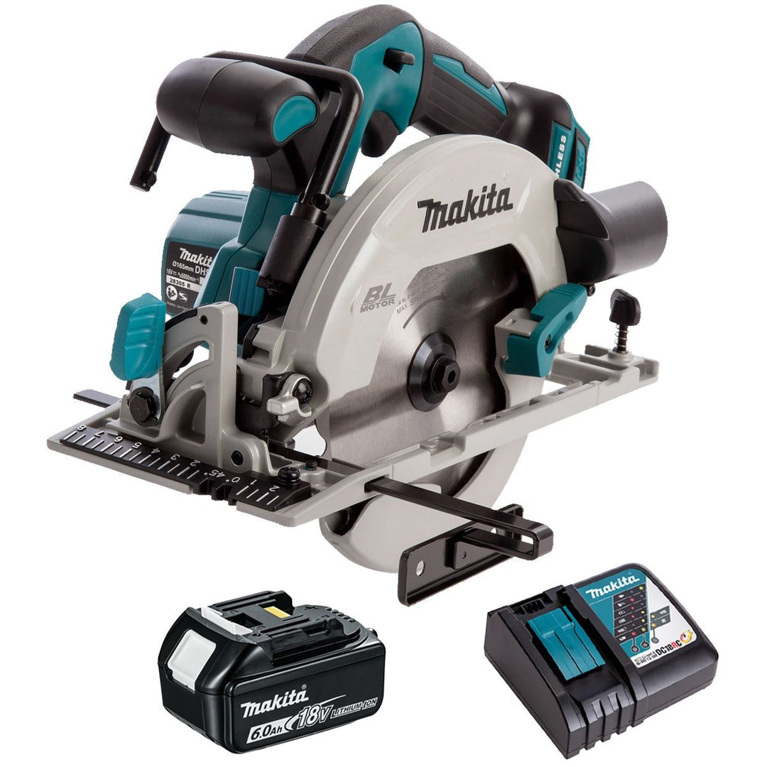 Makita DHS680Z 18V 165mm Brushless Circular Saw with 1 x 6.0Ah Battery &amp; Charger