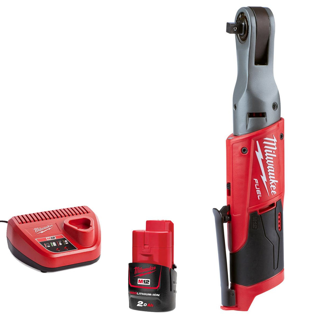 Milwaukee M12FIR38-0 12V 3/8" Fuel Brushless Ratchet with 1 x 2.0Ah Battery &amp; Charger