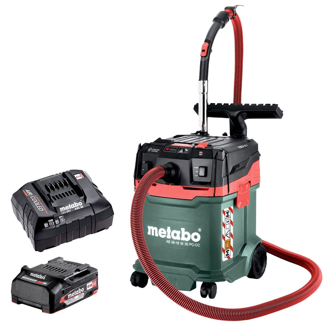 Metabo AS 36-18 M 30 PC-CC 18V M-Class Vacuum Cleaner with 1 x 2.0Ah Battery & Charger