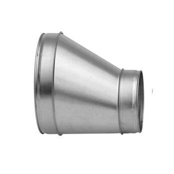 Lindab Eccentric. RC Fabricated Long Reducer For Circular Spiral Ducting 80mm To 800mm