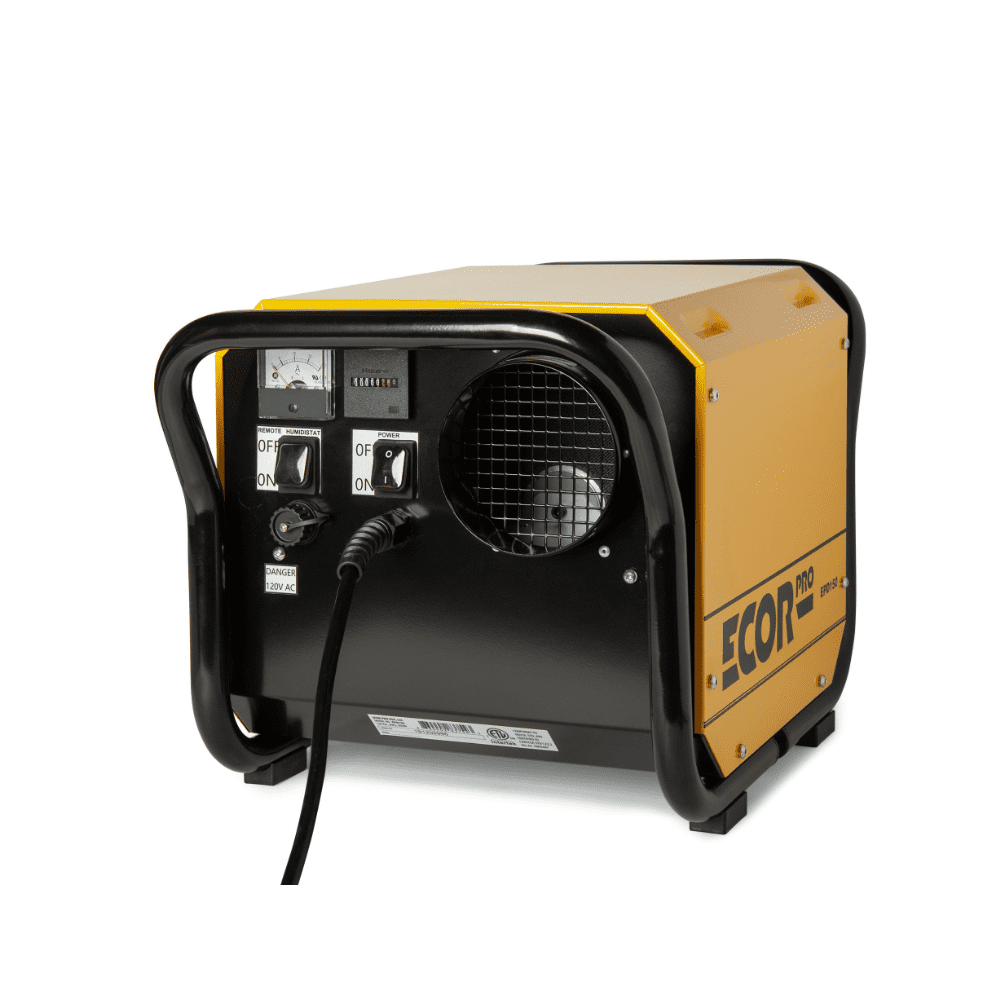 Ecor-Pro DH2511 Yellow / Black 380M3/hr Industrial Desiccant Dehumidifier 35L/Day 110V~50Hz