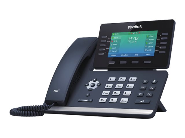 TieDex UK Yealink SIP-T54W - VoIP phone - with Bluetooth interface with caller ID - 3-way call capability