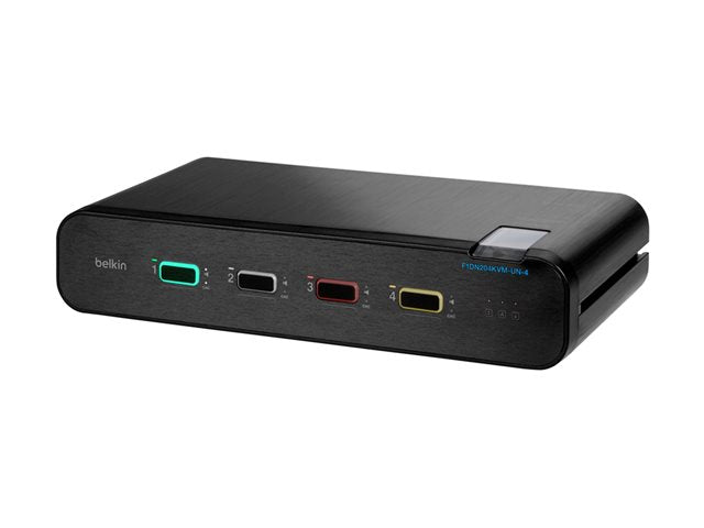 TieDex UK Belkin Universal Secure Dual-Head - 2nd Generation - KVM / audio switch - 4 ports - TAA Compliant