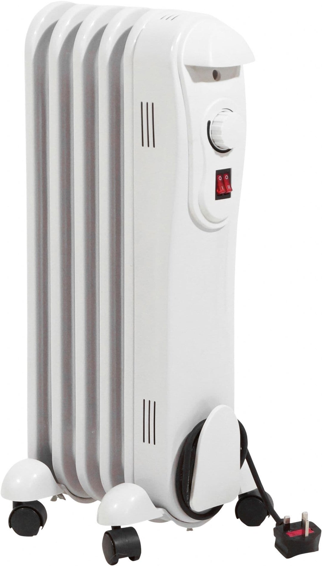 Prem-i-air EH1840 Oil Filled Radiator With Castors 3 Heat Settings &amp; Thermostat 1Kw/3400Btu