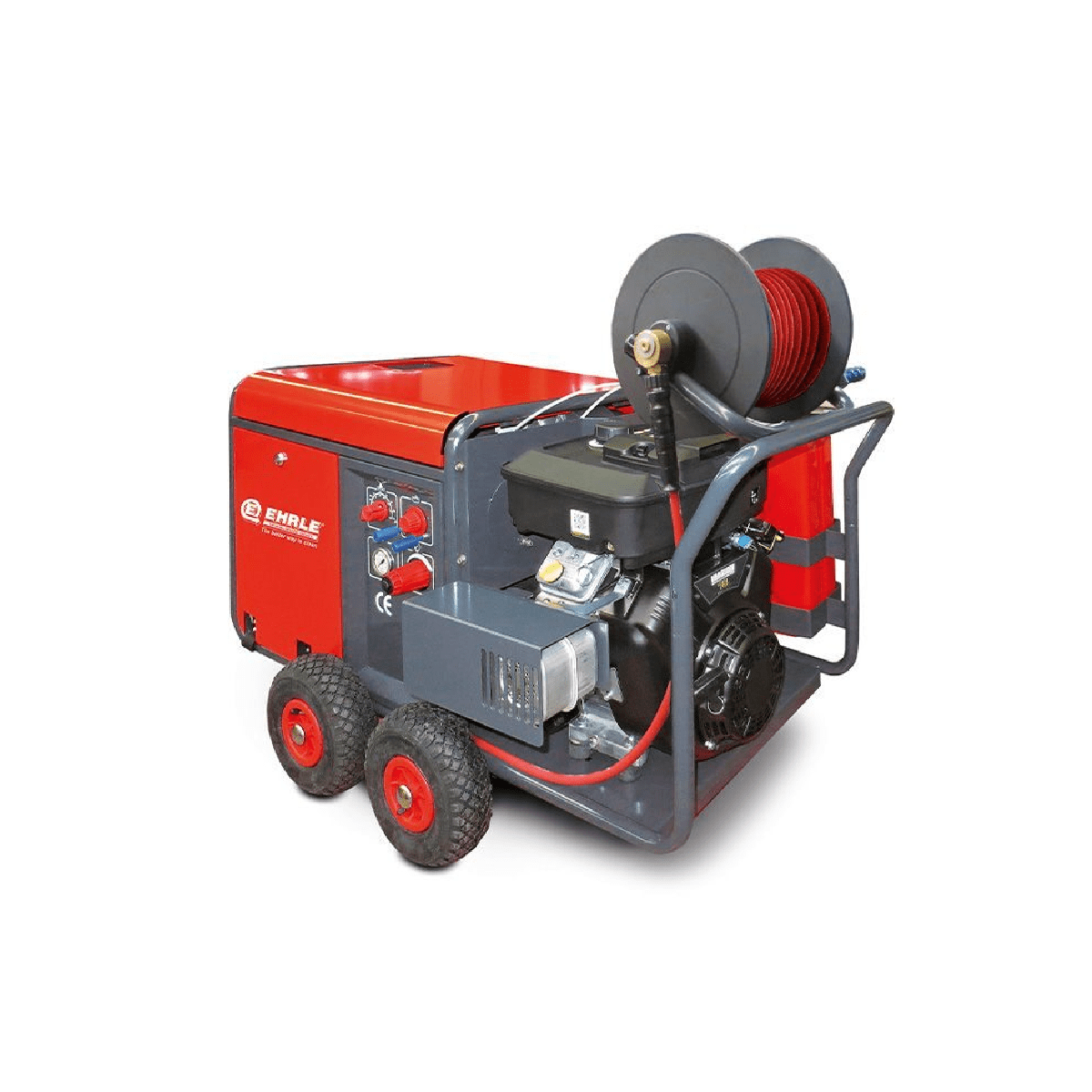 EHRLE 138002 HDB1240-Premium High Pressure Cleaner Mobile, Oil-Heated with 13Hp Honda Petrol Engine