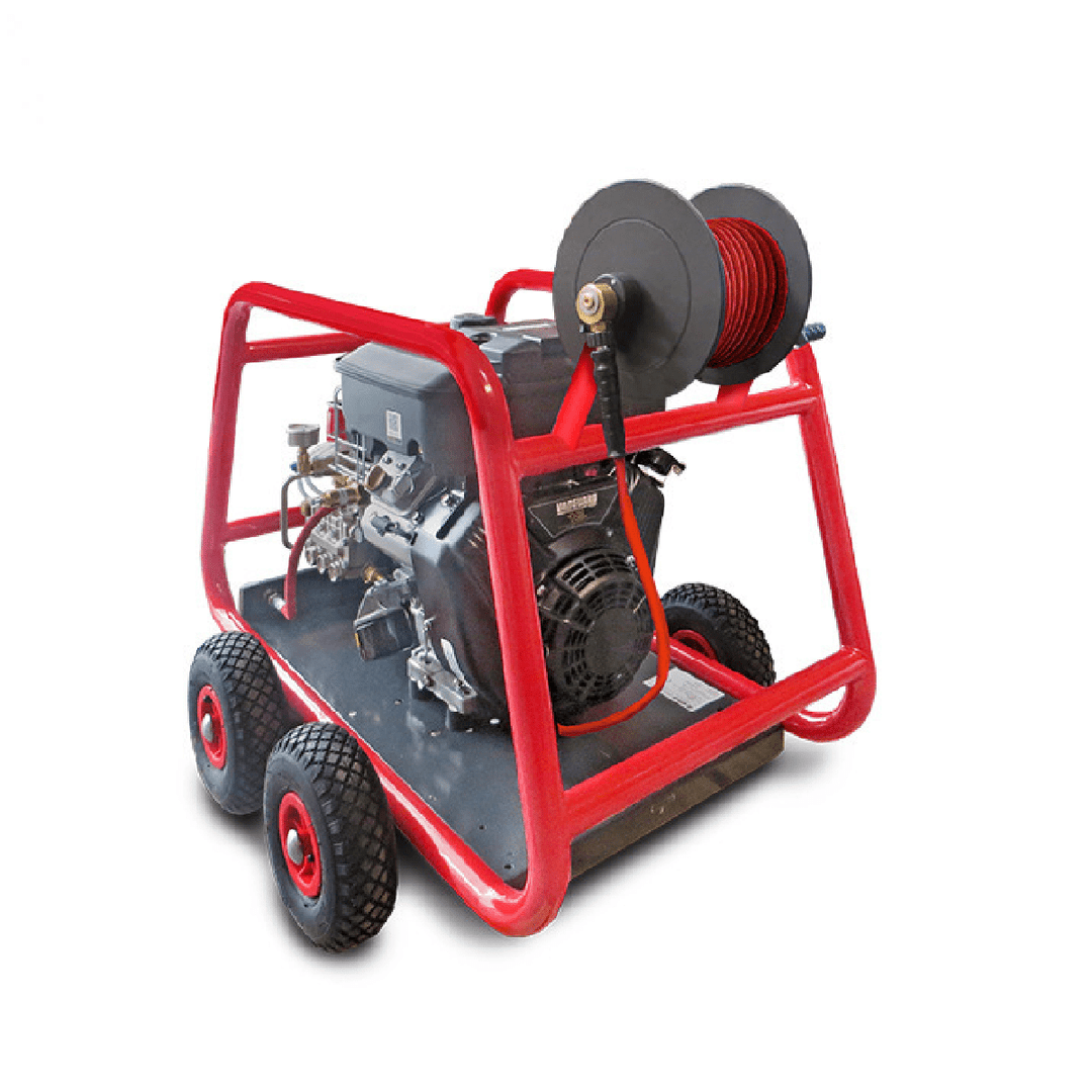 EHRLE 168002 KDB1240-Premium High Pressure Cleaner Cold Water, Mobile with 13Hp Honda Petrol Engine