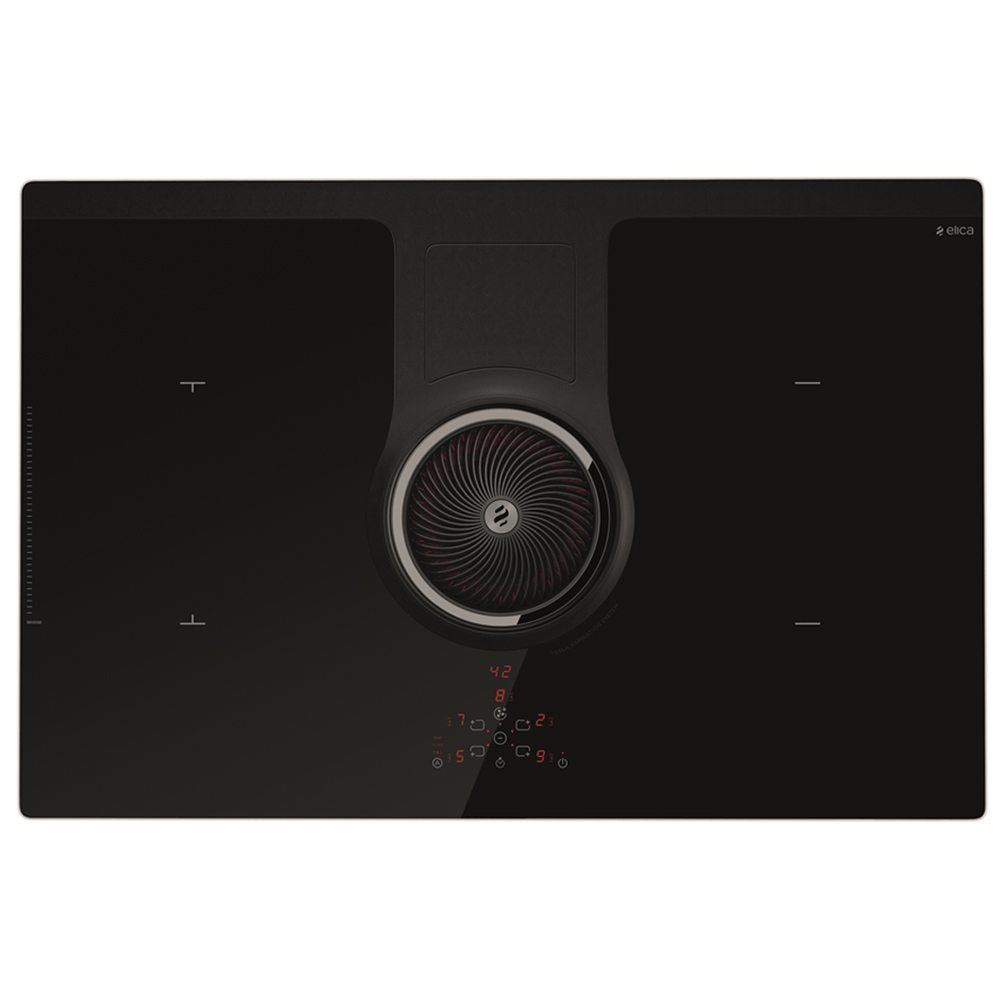 Elica NikolaTesla One 83cm Black Induction Hob with Downdraft Extractor