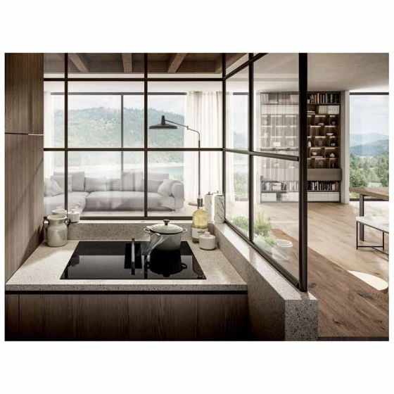 Elica NikolaTesla FIT 60 60cm Black Induction Hob with Downdraft Extractor