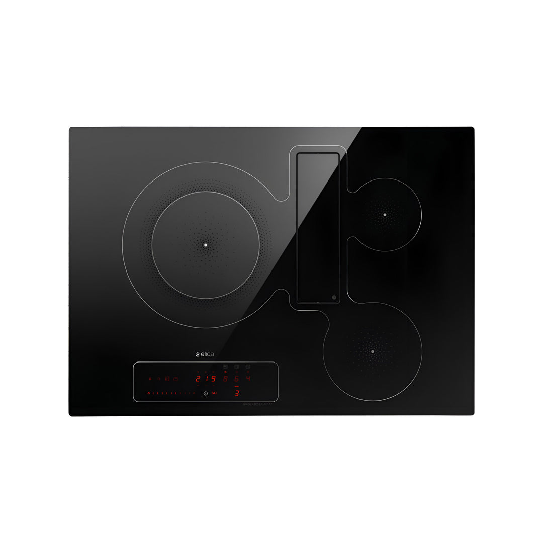 Elica NikolaTesla FIT 3Z 60 60cm Black Induction Hob with Downdraft Extractor