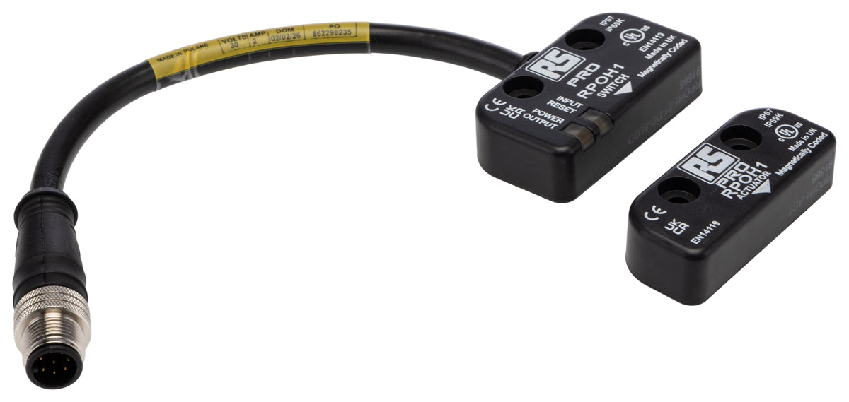 TieDex UK RFID Non-Contact Safety Switch, ABS Plastic Housing, 24V dc, 2 NO/1 NC, M12
