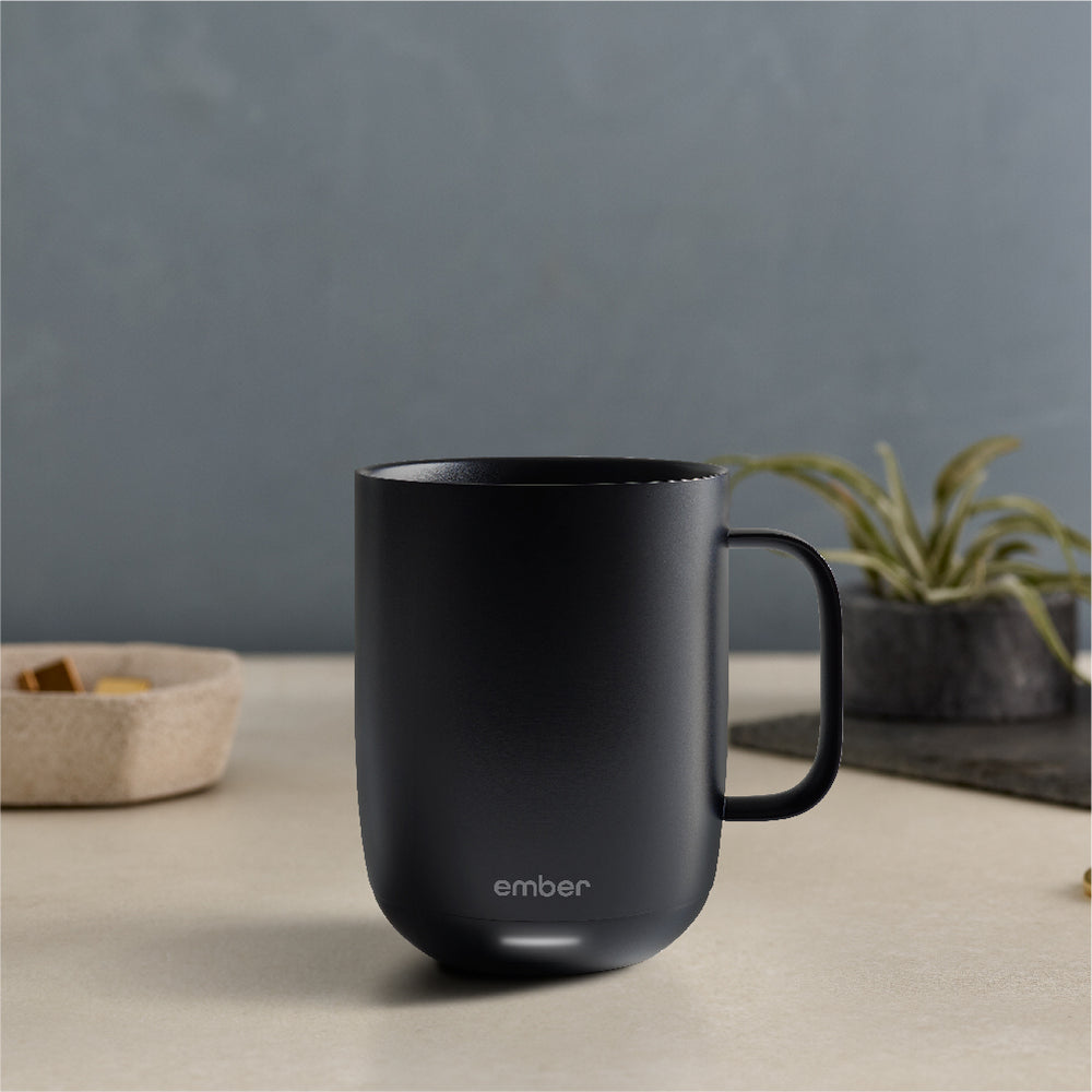 Ember Mug² New Temperature Control Smart Mug 2, 414 ml, Black, 80 min. Battery Life – App Controlled Heated Coffee Mug – Improved Design