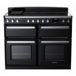 Rangemaster Estel Deluxe ESDLB110EIPGBL/CM1 110cm wide Electric Range Cooker with Induction Hob - Black / Chrome