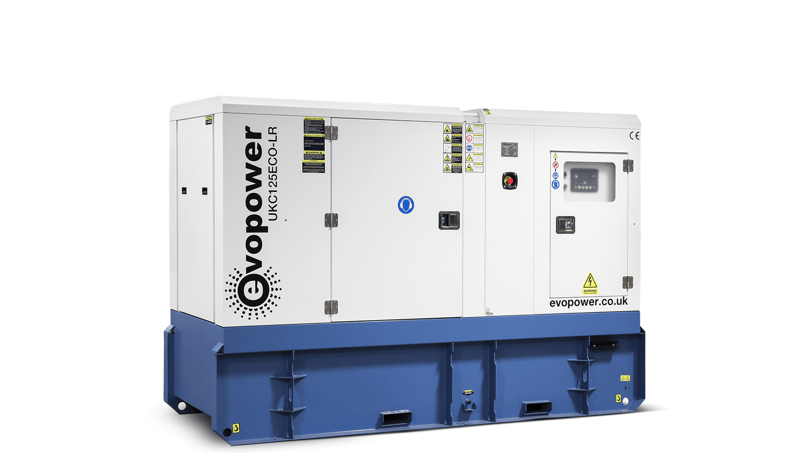Evopower UKC125ECO 125kVA Diesel Housed Weather-proof Standby Generator 3-phase, 400/230V
