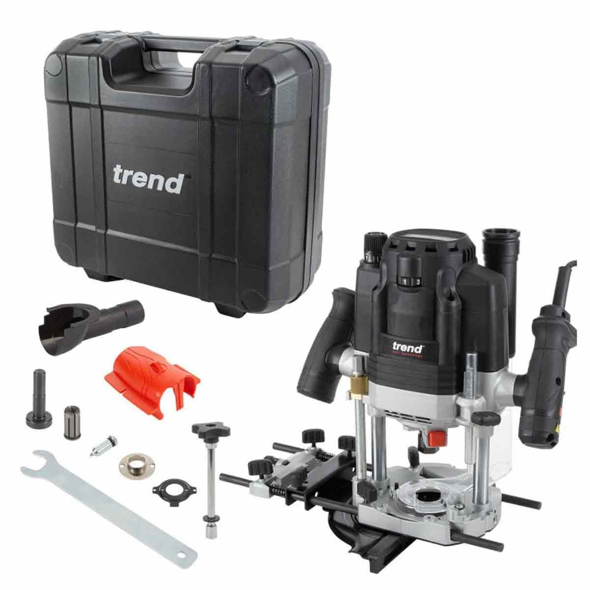 Trend T8EK 1/2in Dual Mode Plunge Router 2200W 240V With Carry Case ...