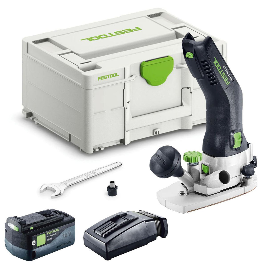 Festool MFKC 700 EB-Basic 18V Brushless Module Edge Router with 1 x 5.0Ah Battery Charger & Case
