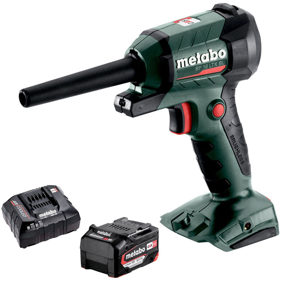 Metabo BP 18 LTX BL 18V Brushless Blower with 1 x 5.2Ah Battery & Charger