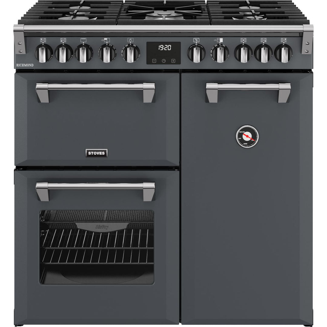 Stoves Richmond 90cm wide Dual Fuel Range Cooker with Gas Hob - Anthracite